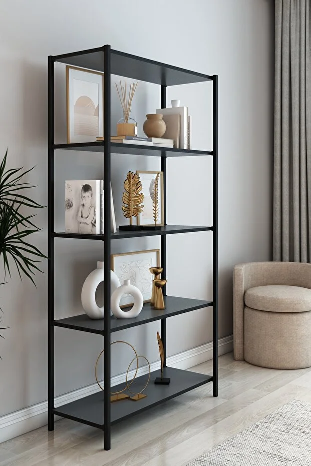 5 raflı metal Kitaplık – Çok Amaçlı